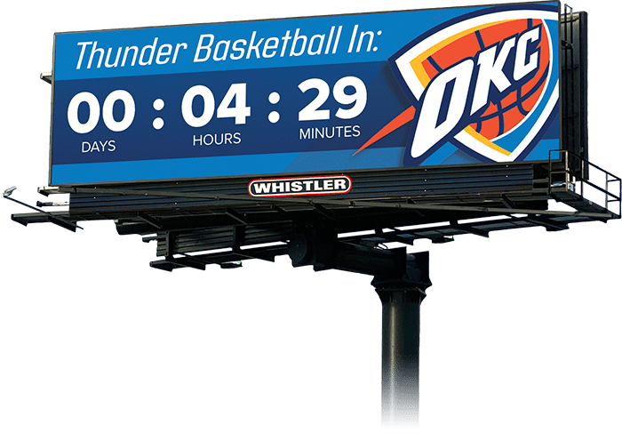 OKC Thunder Basketball digital billboard ad